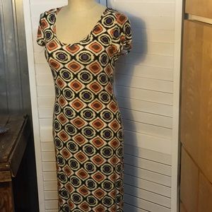 Rue 21 Maxi length multicolored rayon dress.